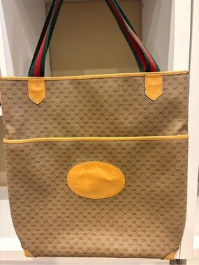 Vintage Gucci Monogram Tote Bag -Rehab Leather Repainted